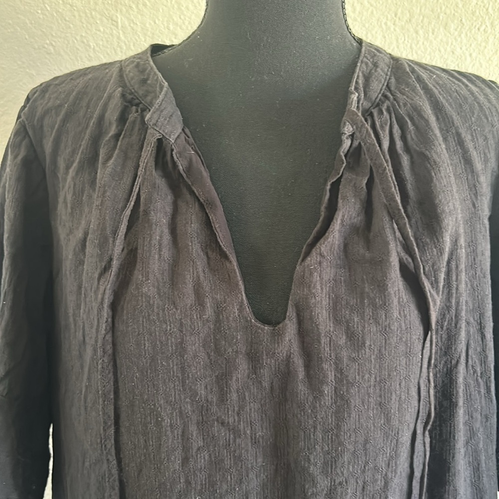 Petal & Pup Cotton Black Ruffle Tiered Mini Dress Size Large - Picture 3 of 8